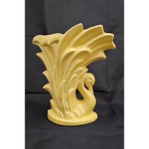 Vintage McCoy Yellow Swan Vase/Planter